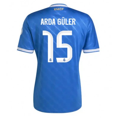 Camiseta Real Madrid Arda Guler #15 Tercera Equipación Replica 2025-26 mangas cortas Camiseta Real Madrid Arda Guler #15 Tercera Equipación Replica 2025-26 mangas cortas